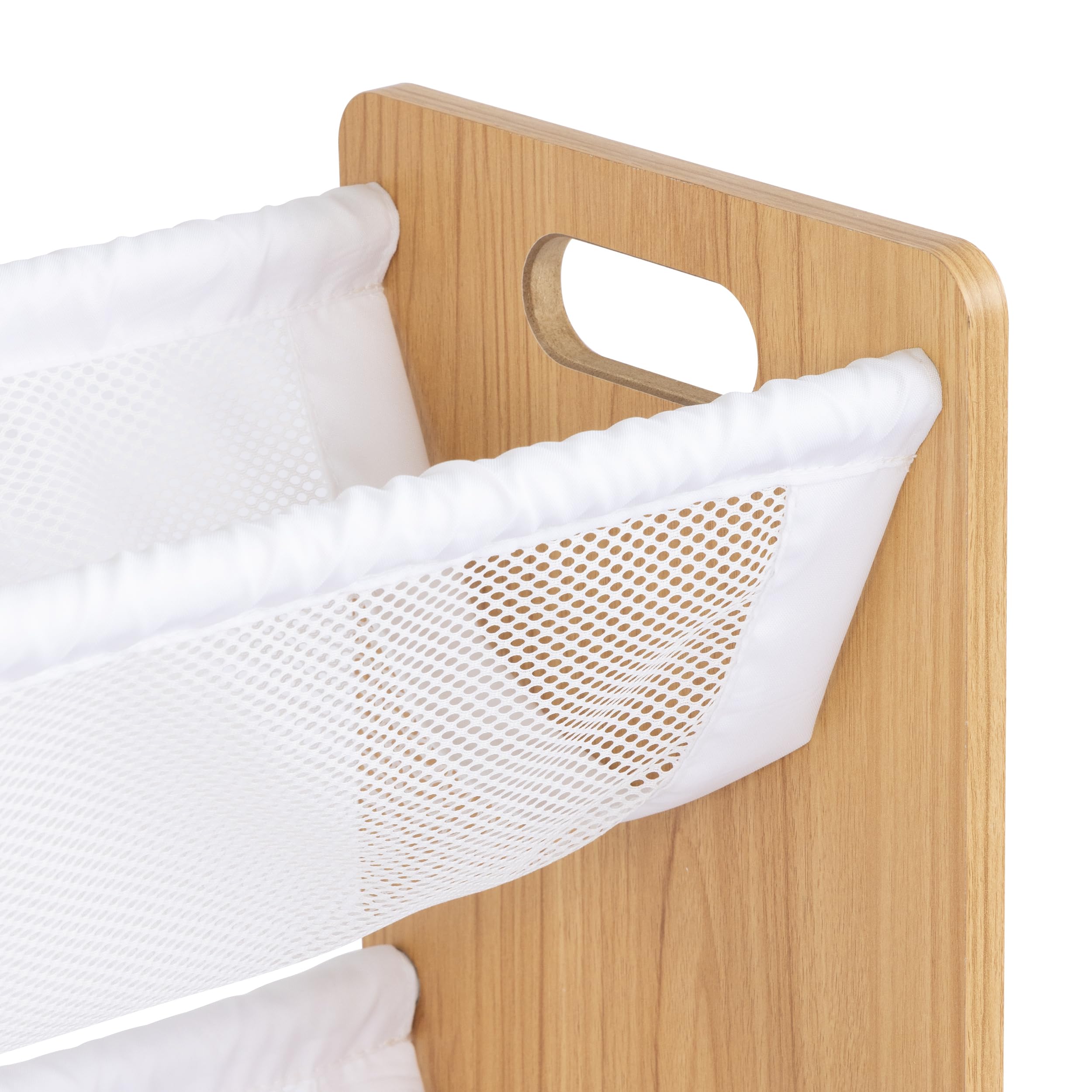 Humble Crew Journey Stuffed Animal Organizer with 3 Tiers, Natural/White