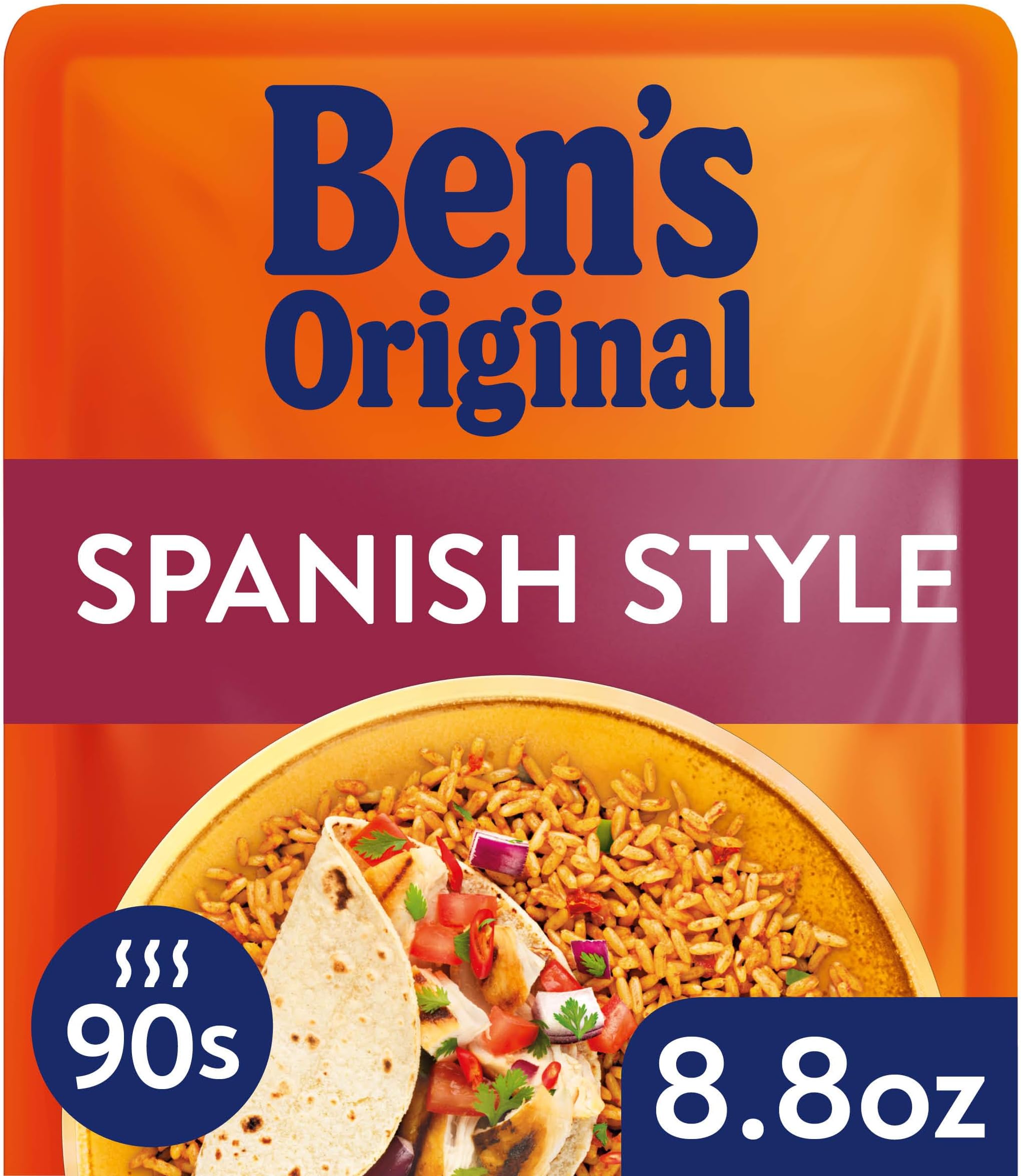 BEN'S ORIGINAL Ready Rice Spanish Style Flavored Rice, Easy Dinner Side, 8.8 oz Pouch