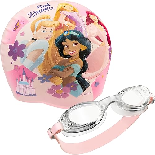 Miniatura 1 de Disney Juego de gafas de natación y gorro de natación para niños con protección UV antivaho