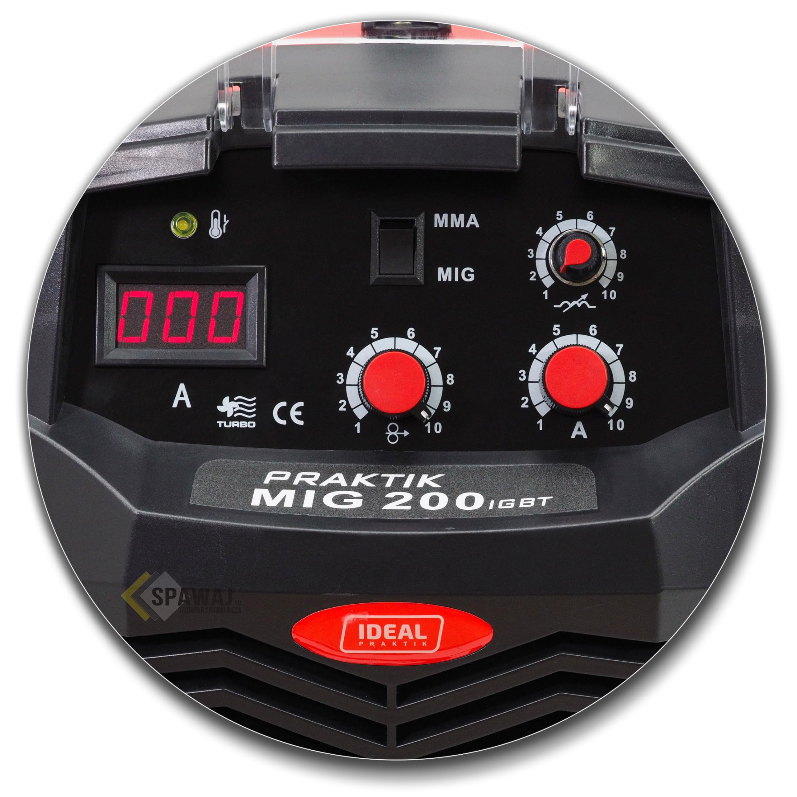 MIG MAG Schweißgerät Inverter 230V 200A, Schweißdraht 0,8mm 5kg, Gasflasche Ar/CO2, Schweißmagnet Set & Schweißschutzspray - Bestschweissen.de Ideal Praktik MIG 200
