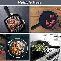 Vista 4 de 4 soportes de silicona para mango caliente, agarradera para sartenes de hierro fundido, funda de goma antideslizante para mango de olla resistente