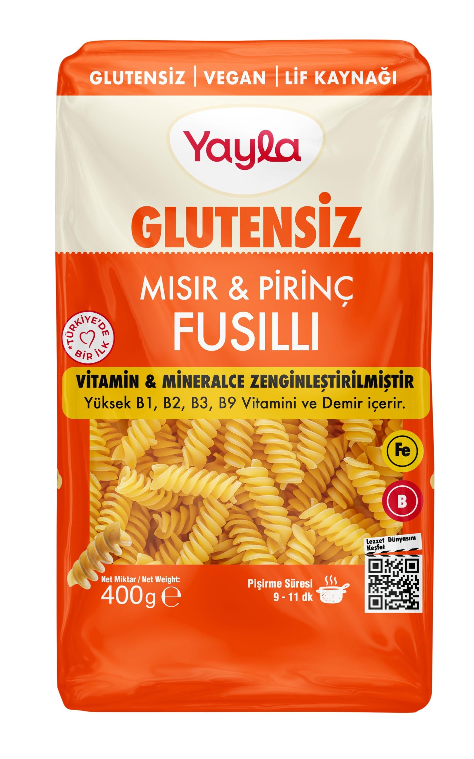 Yayla Mısır Pirinç Fusıllı Poşet 400 Gr