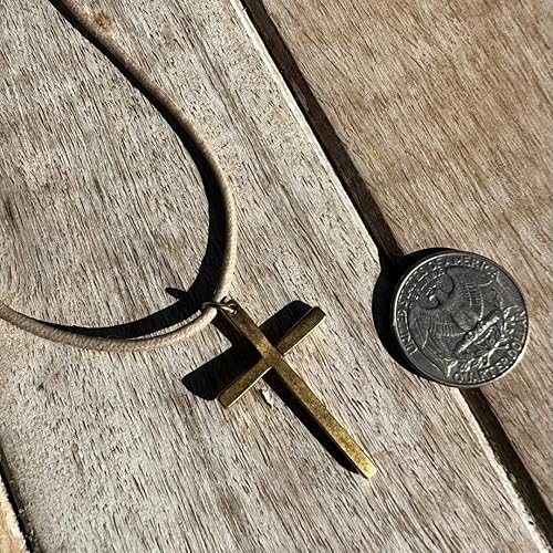 Miniatura 6 de Silver Thin Simple Cross Necklace - Catholic Men Jewelry, Women Religious Gifts, Faith and Believes, Mens Crosses, Father Day, Baptism Ceremony,
