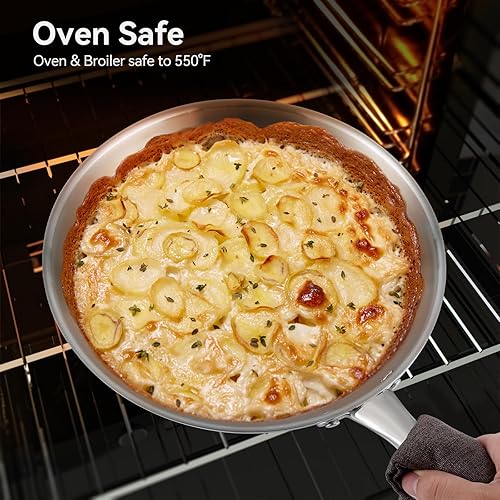 Miniatura 6 de Duxtop Juego de utensilios de cocina de inducción de acero inoxidable de tres capas para todo el mundo juego de 9 ollas y sartenes de cocina