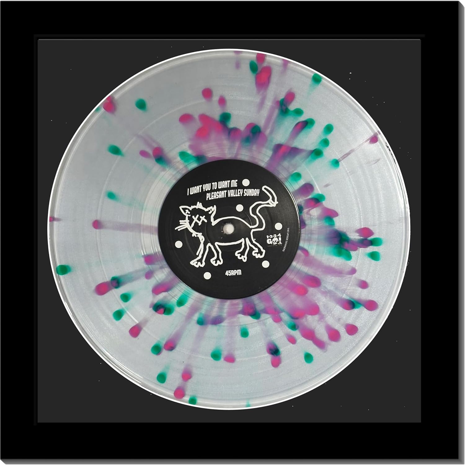 Creative Picture Frames 10" Manhattan Black LP Cover Record Frame Displays 9 7/8" Vinyl LP with Black Mat, Glass and Installed Wall Hanger