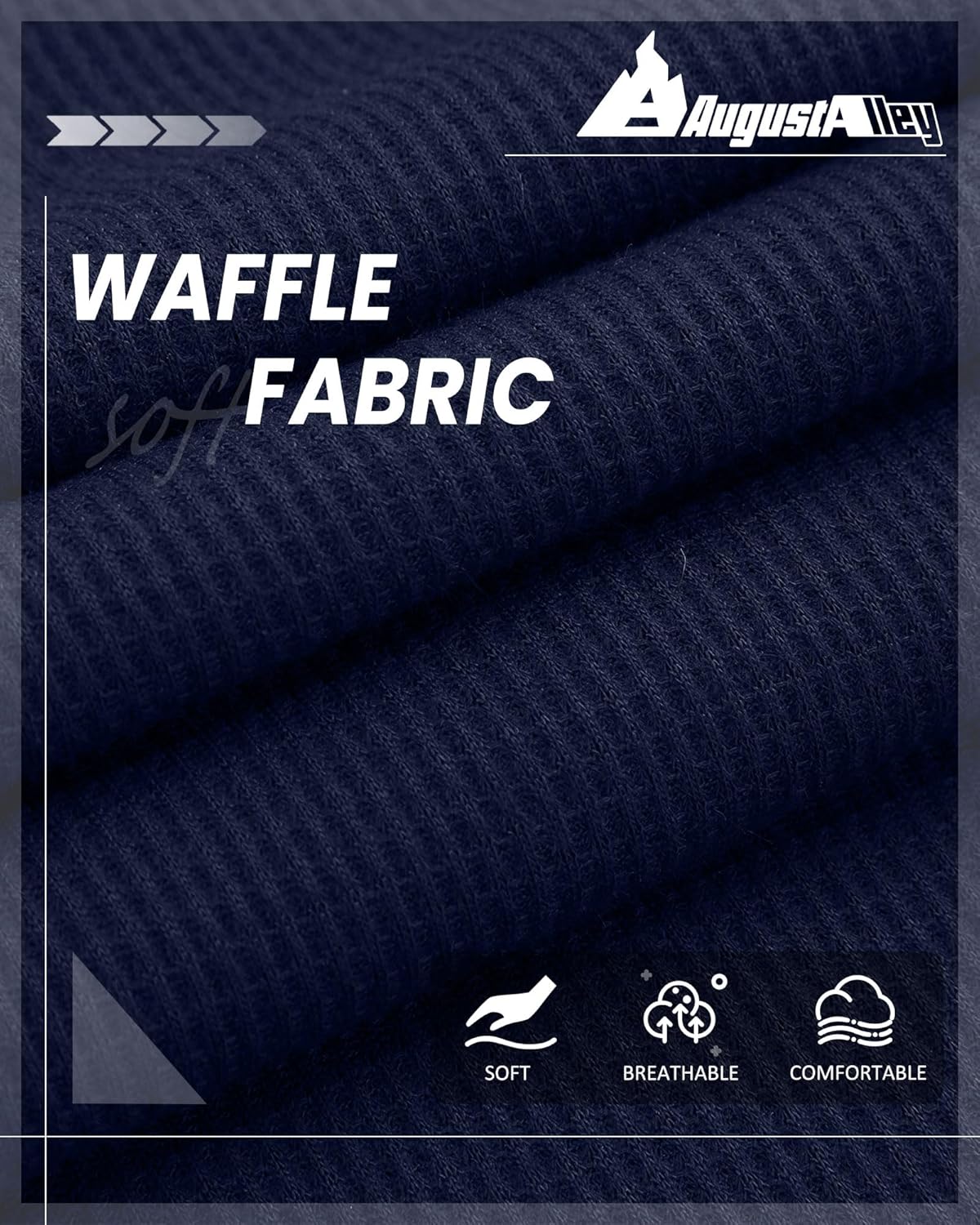 3 Pack Men's T Shirts with Pockets Waffle Knit Casual Textured Short Sleeve Tees V Neck Basic Solid Tops - Image 6