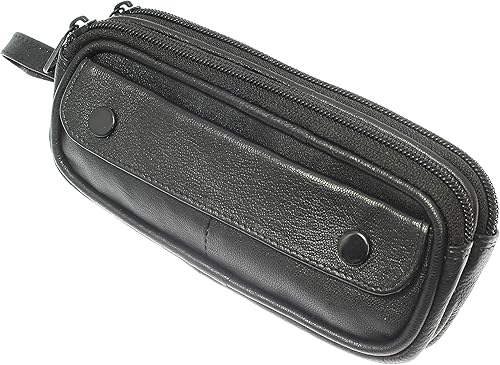 Miniatura 9 de Suave piel de cordero Double espectáculoCarcasa con Trabilla para Cinturón negro Negro