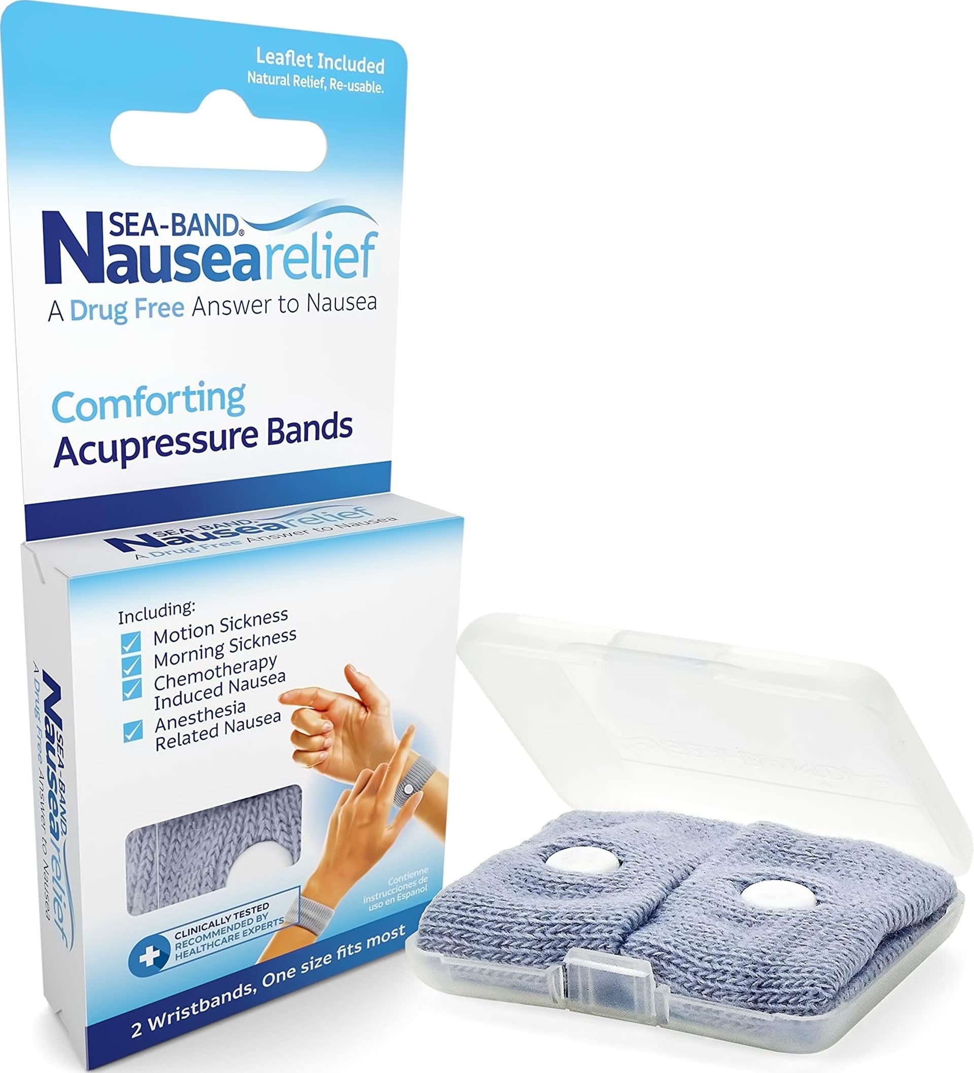 Photo 1 of Sea-Band Anti-Nausea Motion Sickness Bracelets, Gray