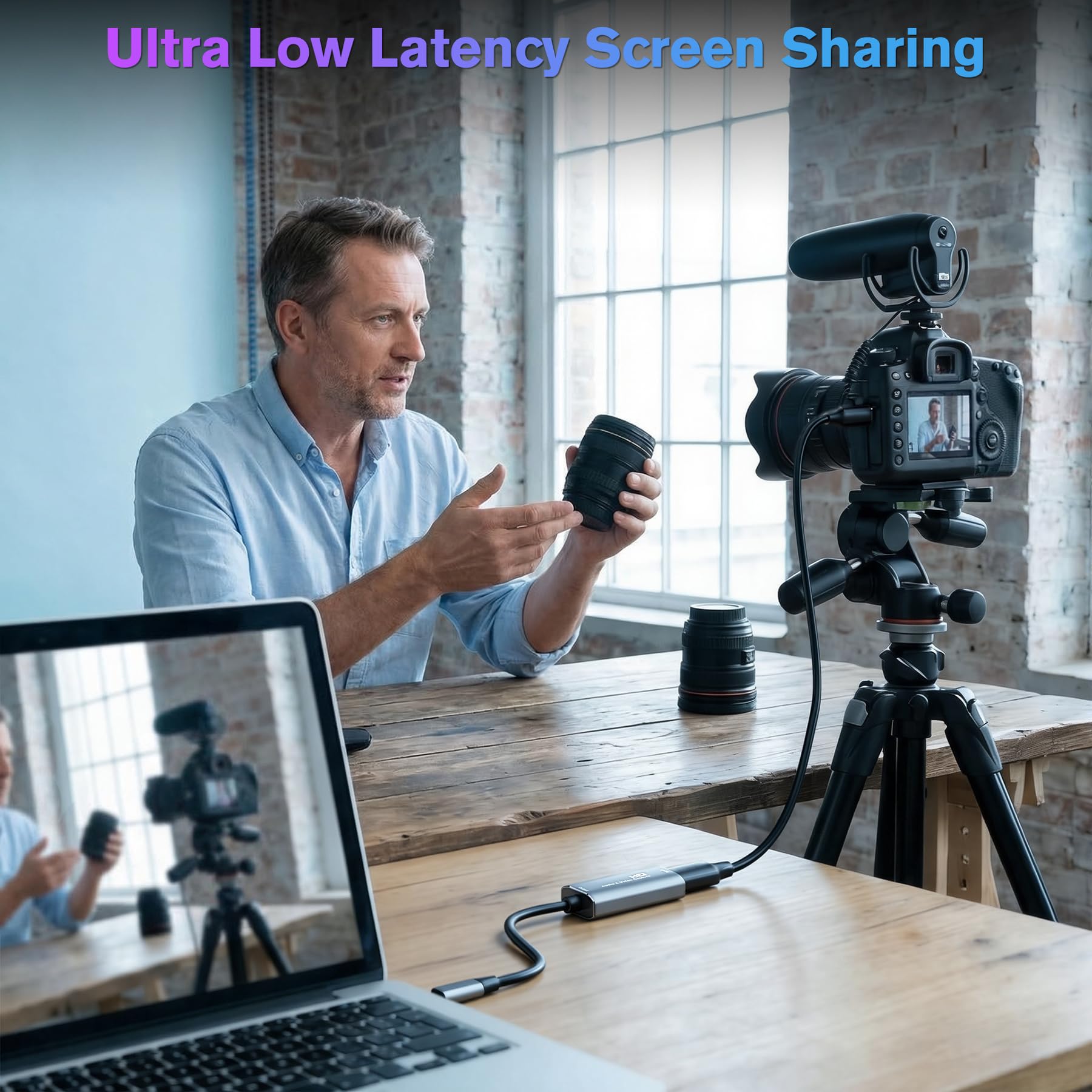 VIXLW Carte de capture vidéo 4K USB 3.0 HDMI vers USB C, 1080p 60 fps carte de capture pour streaming, jeux, enregistrement vidéo compatible avec Switch, Xbox, PS4, OBS, Windows, Mac OS, Zoom (argent)