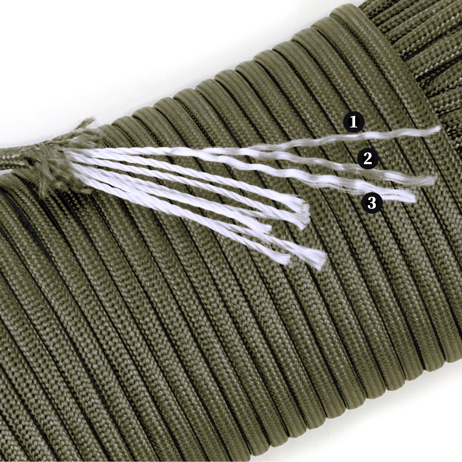 Paracord 550 lb, 7-żyłowa lina spadochronowa typu III, 50 stóp, 4 mm, nylonowa linka spadochronowa do biwakowania, Pustynna opalenizna