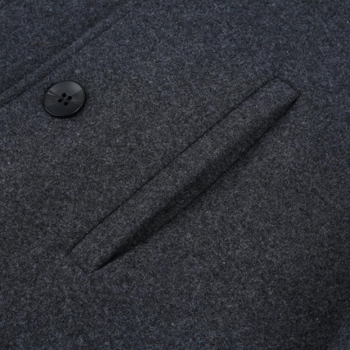 Allthemen Cappotto Invernale da Uomo in Lana con Collo Alto Coat Corto Foderata Spesso Caldo Casual