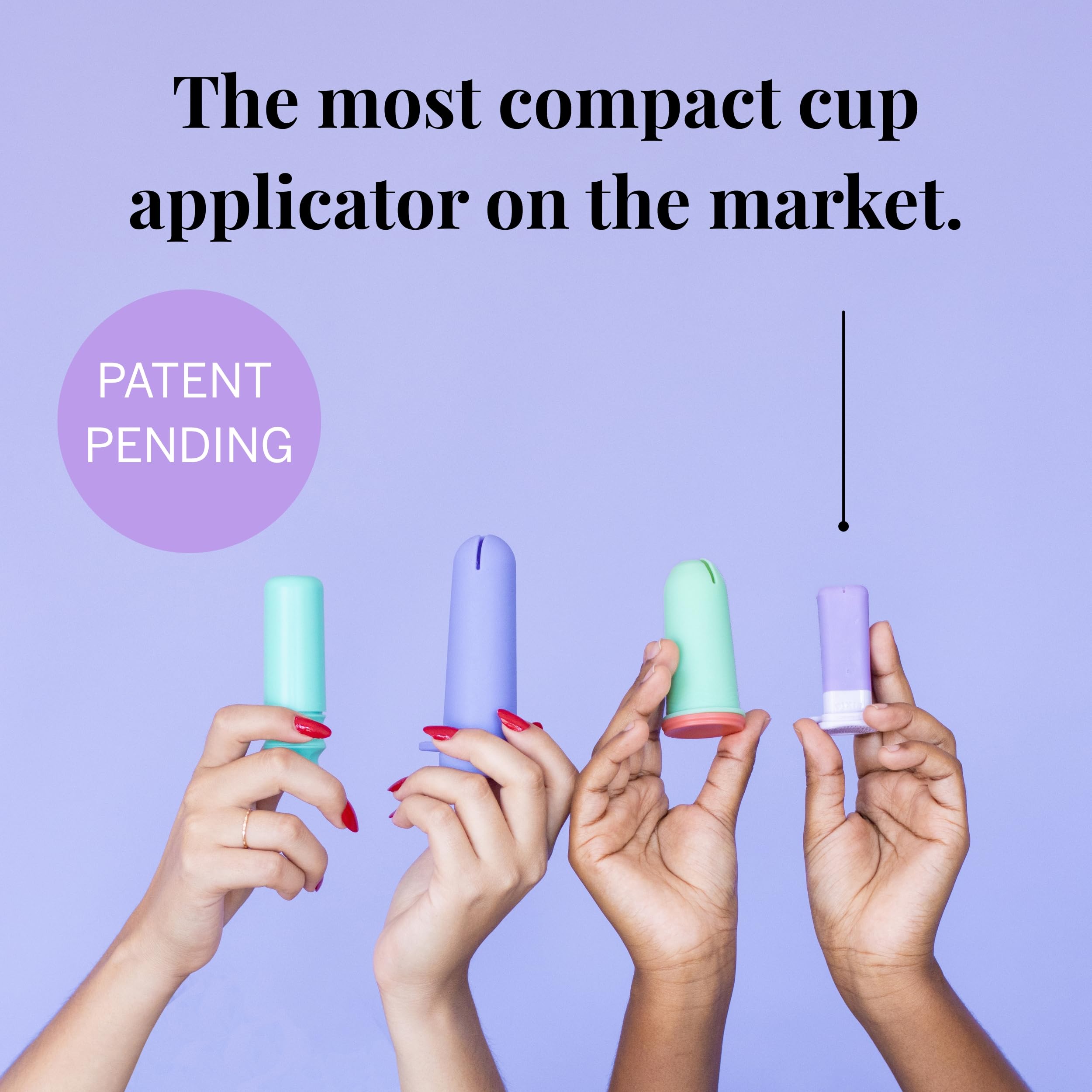 2 Menstrual Cups and Applicator Bundle - No Metals or Toxins - 100% Medical-Grade Silicone - Softest Reusable Period Cup - Inserts Like a Tampon - Capacity of 4 and 6 Tampons