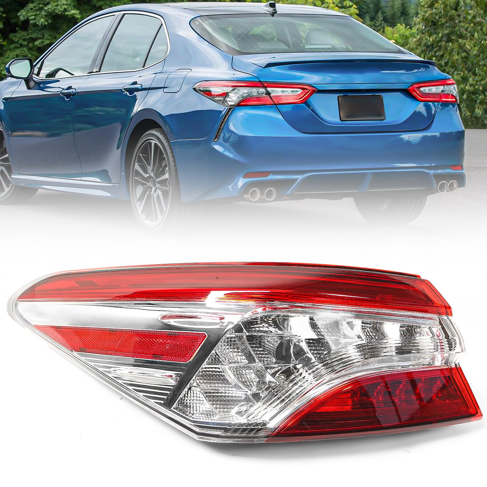 Huray Left LED Tail Light for Toyota Camry 2018-2020 XSE XLE