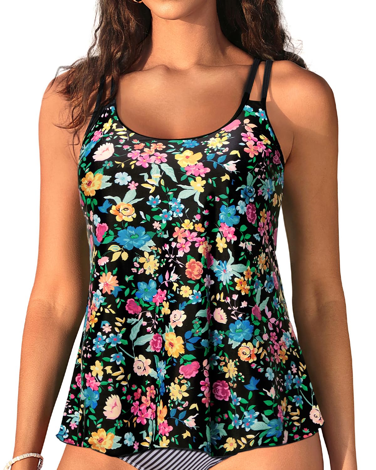 Flowy Tankini-Tops für Damen, bescheidener Badeanzug, lockere Passform, Badeoberteil, ohne Unterteil 2025 (erhältlich in Plus)