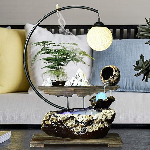 Miniatura 9 de Censer - Quemador de incienso de cerámica con reflujo, soporte de cono de incienso para el hogar, quemador de incienso de cascada, quemador de