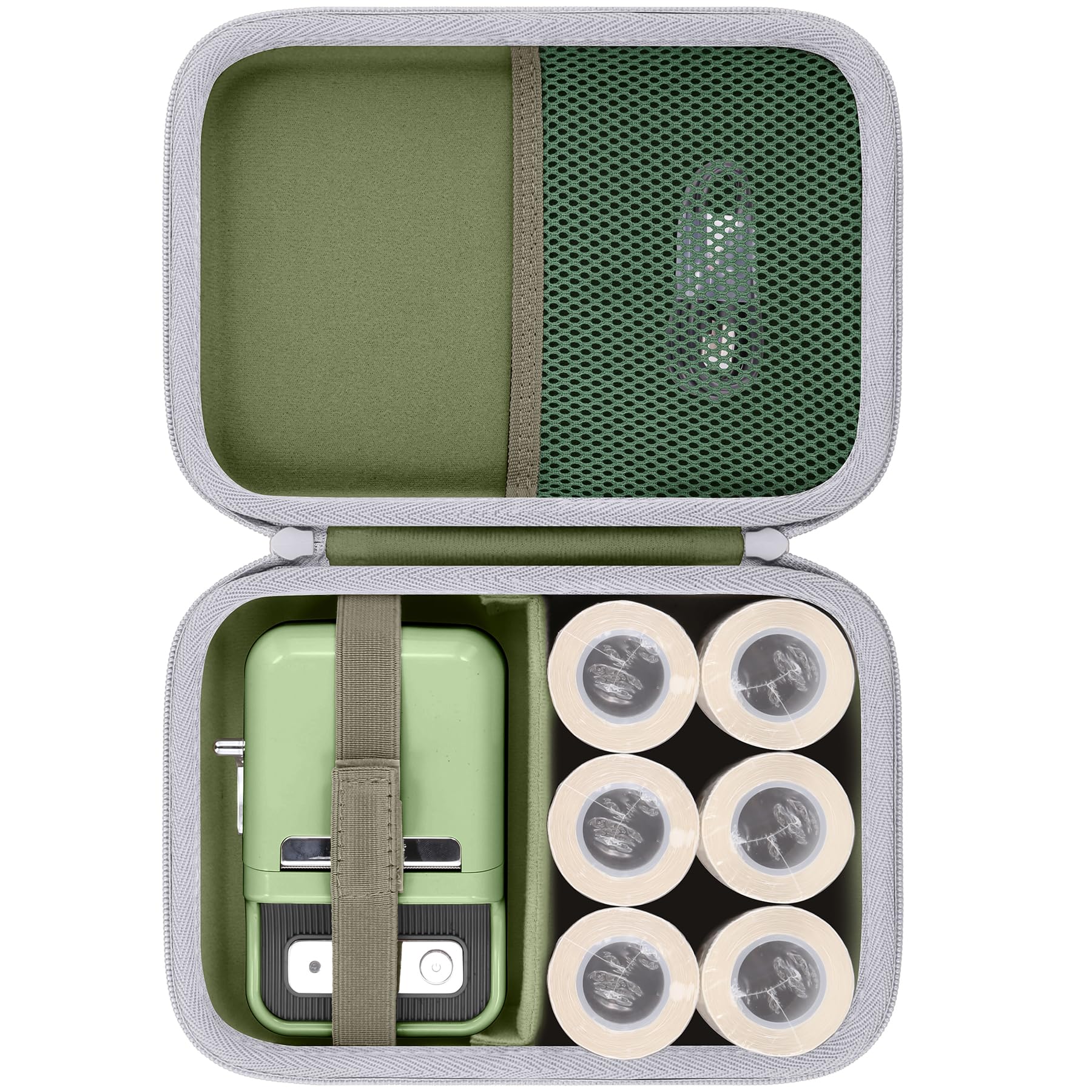 Baval Label Printer Case Compatible with NIIMBOT B21/B1 Label Maker Thermal Label Printer and 2 inch Label Paper(Green Case) โ image 1