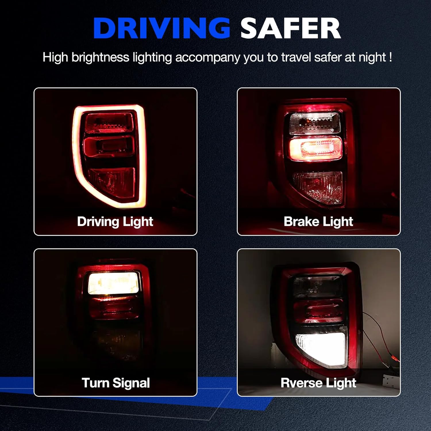 Tail Lights Compatible with 2021 2022 2023 Ford Bronco Sport - Taillights Assembly Replaces M1PZ13405A|M1PZ-13405-A -Tail Light Rear Lamp Left Driver Side LH