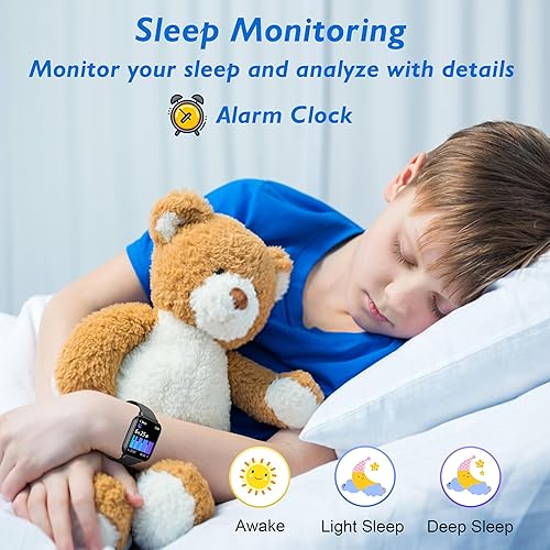 Miniatura 4 de Reloj inteligente para niños, rastreador de actividad física sin necesidad de teléfono, reloj inteligente de natación impermeable IP68, reloj de