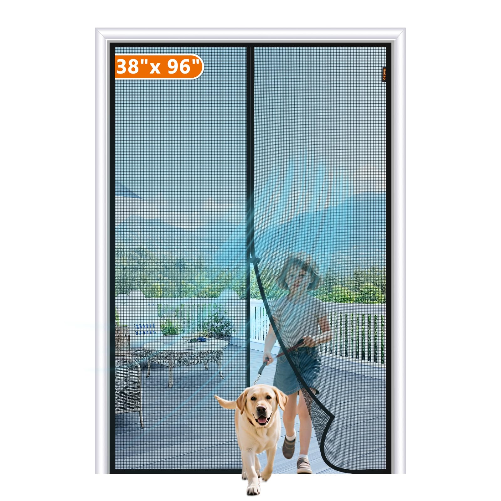 MAGZO Magnetic Door Screen Fits Door Size 38