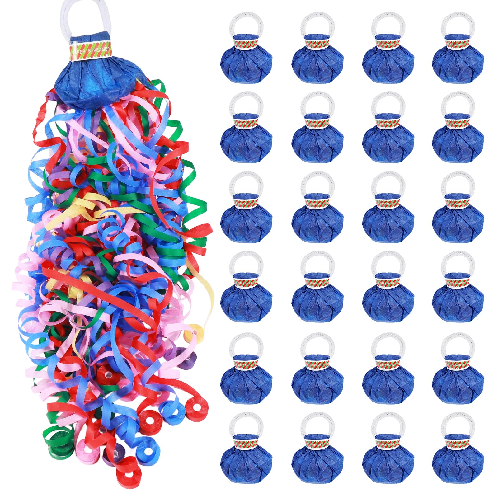 24pack No Mess Confetti Poppers Graduation,Party Poppers,Hand Throw Streamer
