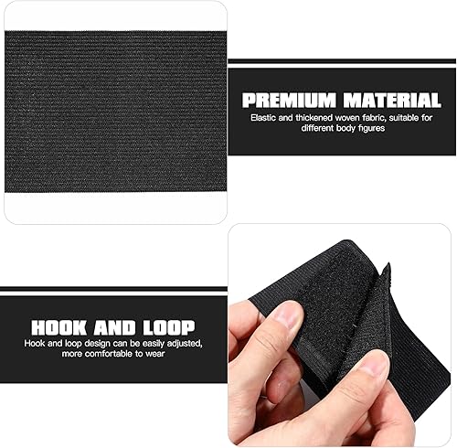 Miniatura 4 de Fútbol Capitán Banda Niños Baloncesto Niña Balón de fútbol Cosas al aire libre Fútbol Bandas elásticas Capitán Productos Insignia Jugador Negro