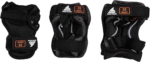 Miniatura 2 de Rollerblade Skategear Junior - Paquete de 3 unidades de equipo de protección, rodilleras, coderas y muñequeras, protección multideportiva, juvenil,