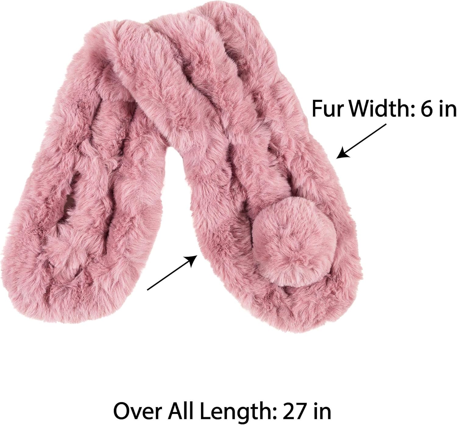 Fur Collar Scarf for Women Faux Fur Scarves Neck Shrug for Spring Fall Winter Coat Dress - Image 6