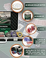 Vista 7 de Bullets Playing Cards Poker Sets with Case - Versatile Denominations for Poker, Blackjack, & Casino Games - Durable & Complete Set - Poker Case with