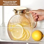 2.2L 74OZ câblé,Poignée latérale grand pitcher en verre résistant à la chaleur.Convient pour les réfrigérateurs, les parties, et les familles.Eau de citron,Tea,Juice,Beverages, et autres options chaudes et froides sont disponibles