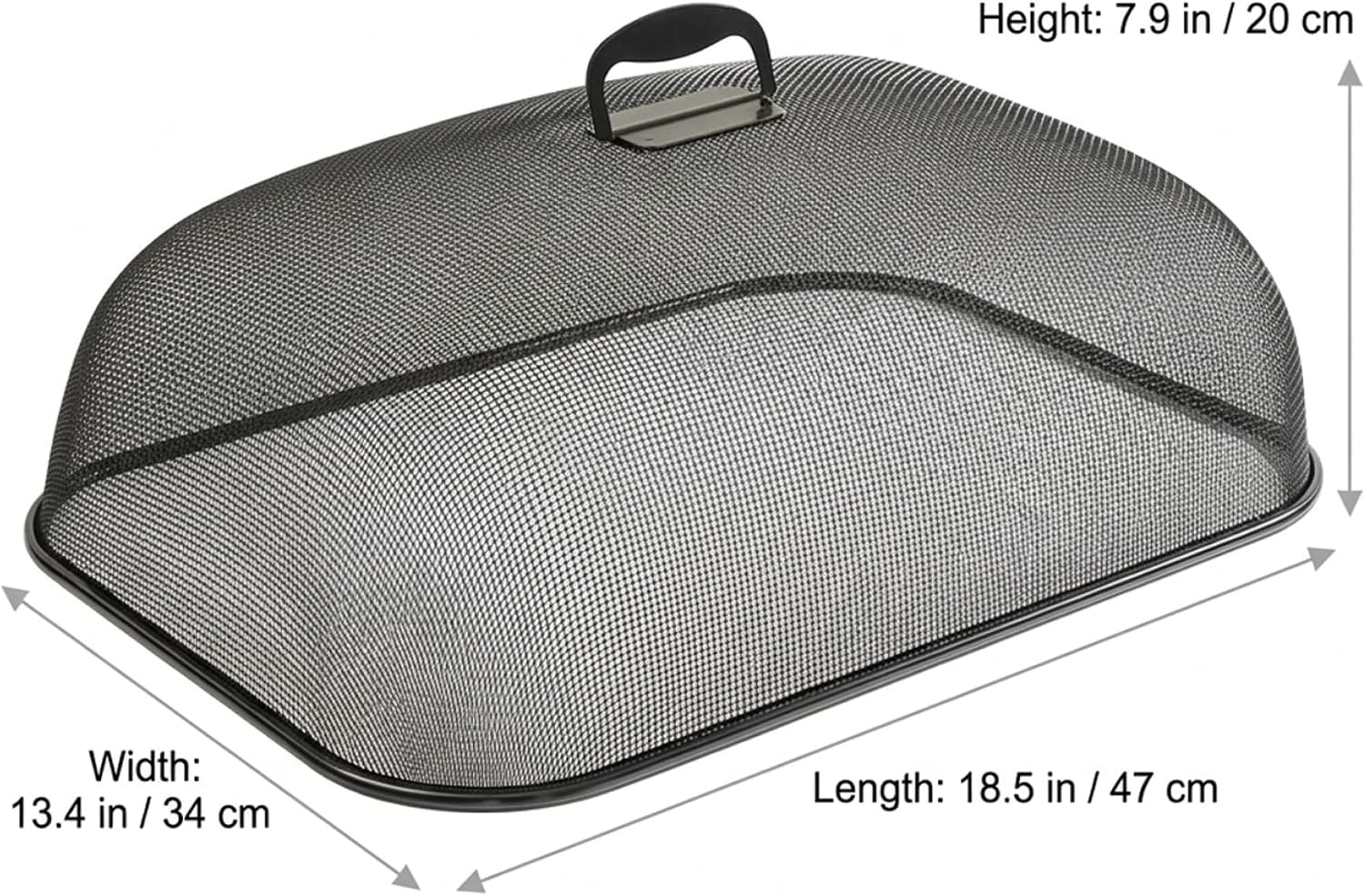 Mesh Food Cover for Dining Table Mesh Food Covers Covers for Outside Outdoor 360° Ventilated Iron for Outside with Handle Black.
