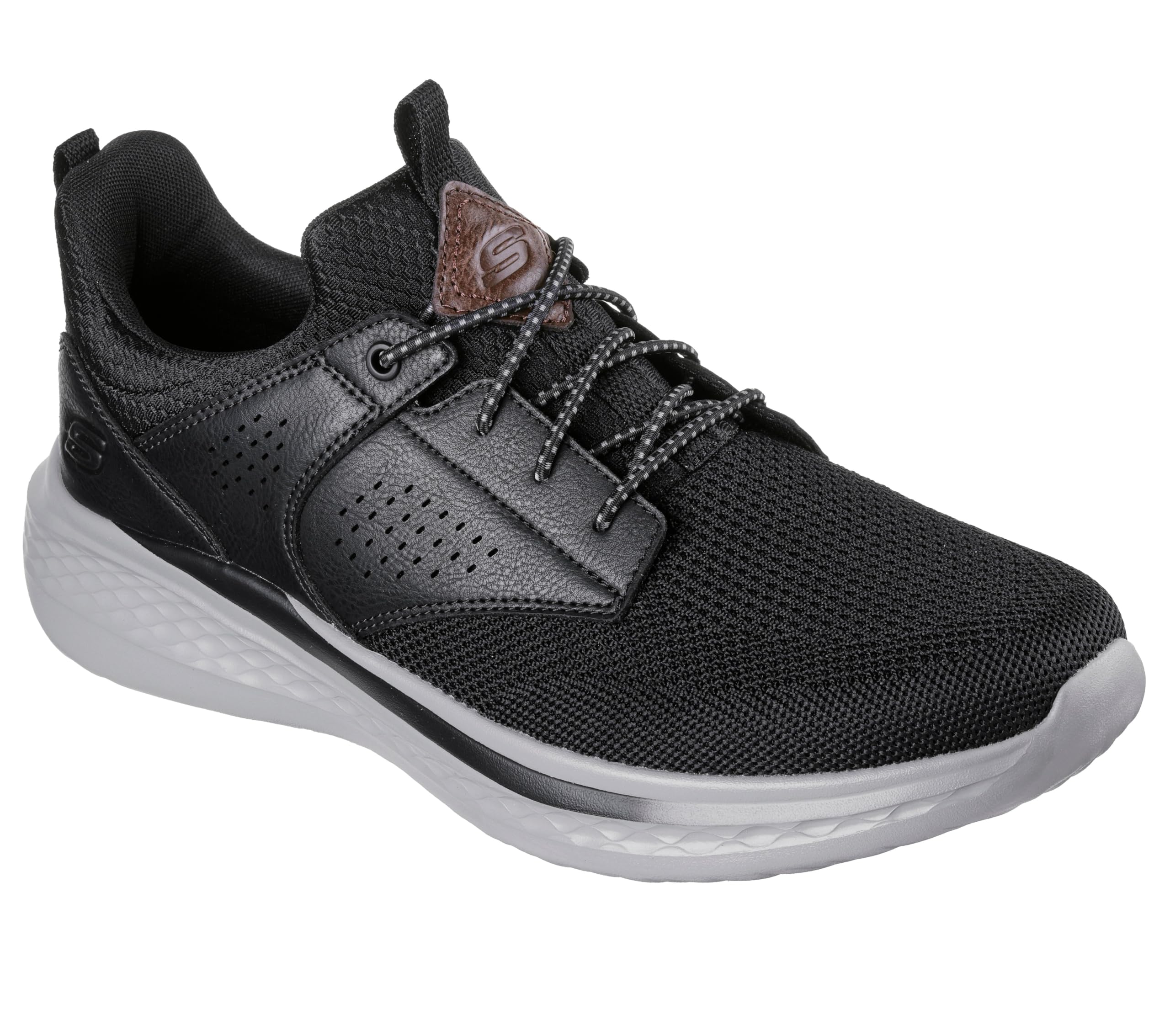 Skechers USA Men's Tenis Slade-Breyer, Negro -, 7 X-Wide