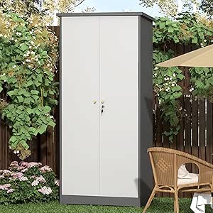 Amazon.com: IRONFFICE Outdoor Storage Cabinet,Waterproof Outdoor ...