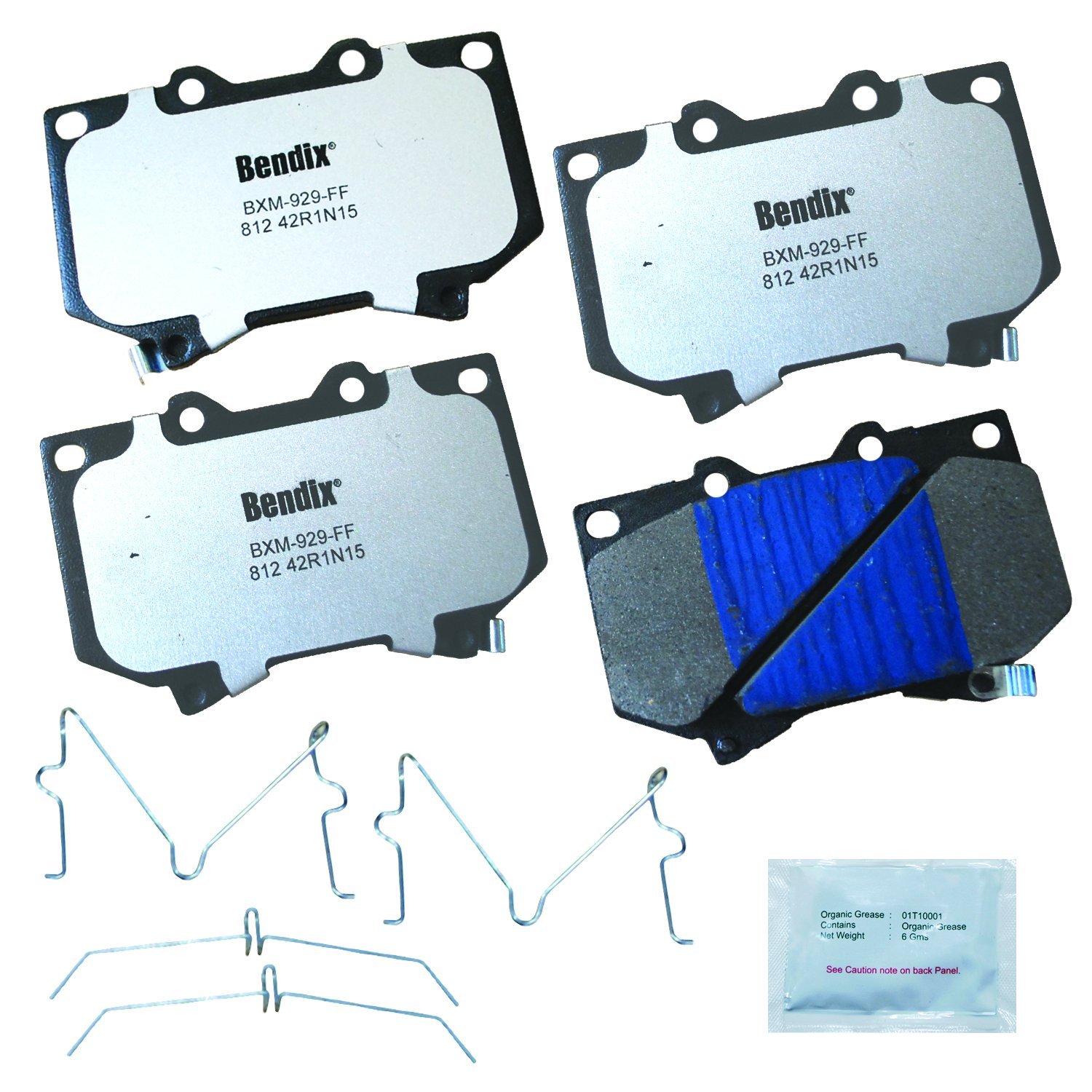 Bendix Fleet Metlok MKD812FM Semi-Metallic Front Brake Pads for Toyota Sequoia 2007-2001, Tundra 2003-2000