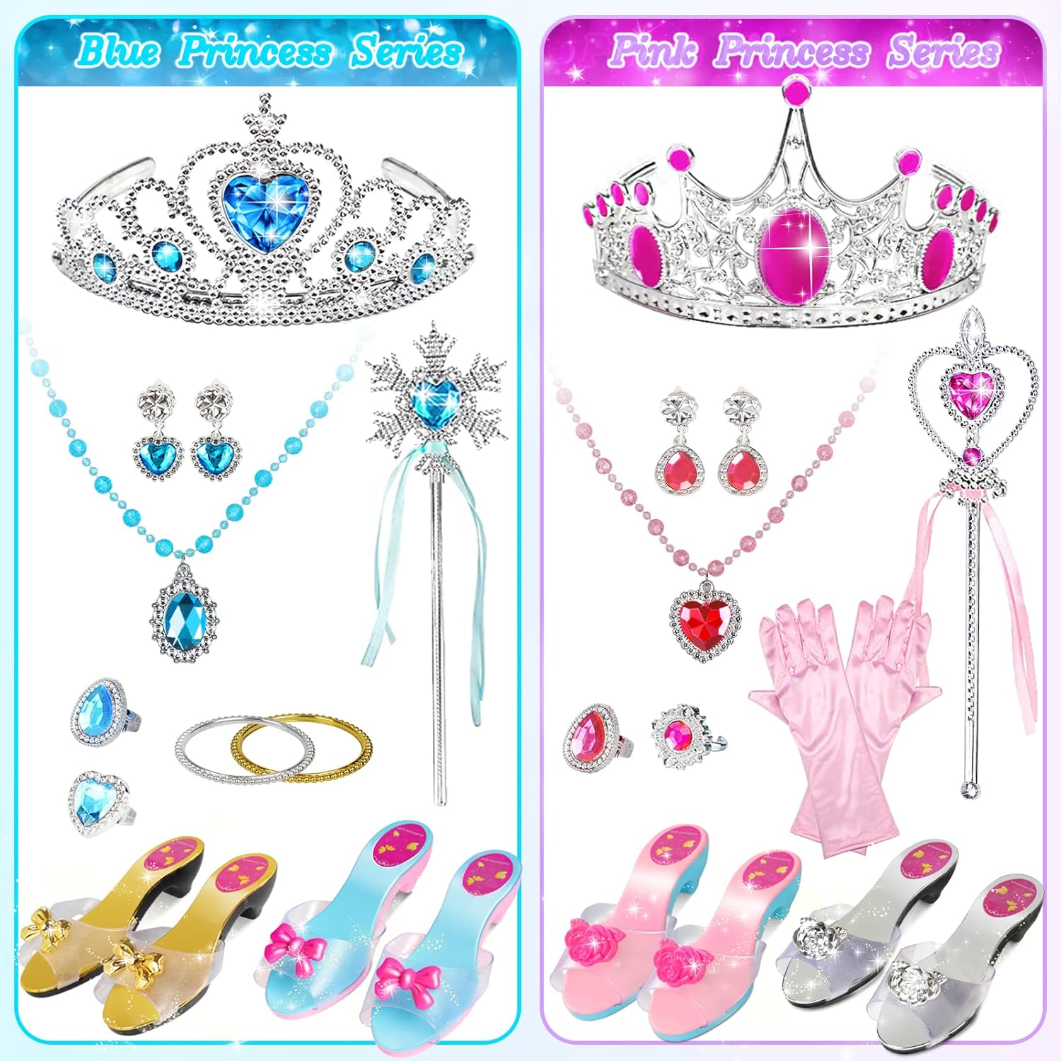 Girl Toys Age 3-4 Years Princess Dress Up Toys for Little Girls Age 4-5, Princess Role Play Sets with 4 Pairs of Play Shoes Jewelry Boutique Accessories Christmas Birthday Gift for 6 7 Year Old Girls : Toys & Games