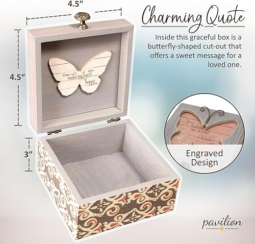 Miniatura 5 de Pavilion Gift Company 41102 Caja de joyería especial con diseño de mariposa simple para alguien