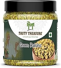 Tasty Treasure Premium Seedless Kishmish/Green Raisins Kismis - 500 g | Rich in Iron | Dry Fruits Source Of Potassium & Nutritious | Green Fresh Raisins | Healthy Snacks