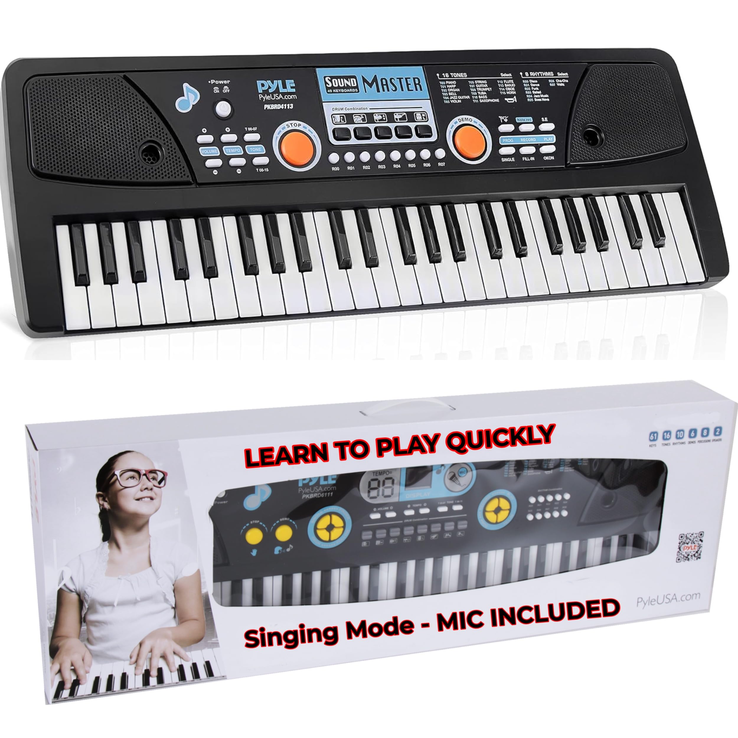 Amazon.com: Pyle, Electric 49 Keys-Portable Digital Musical