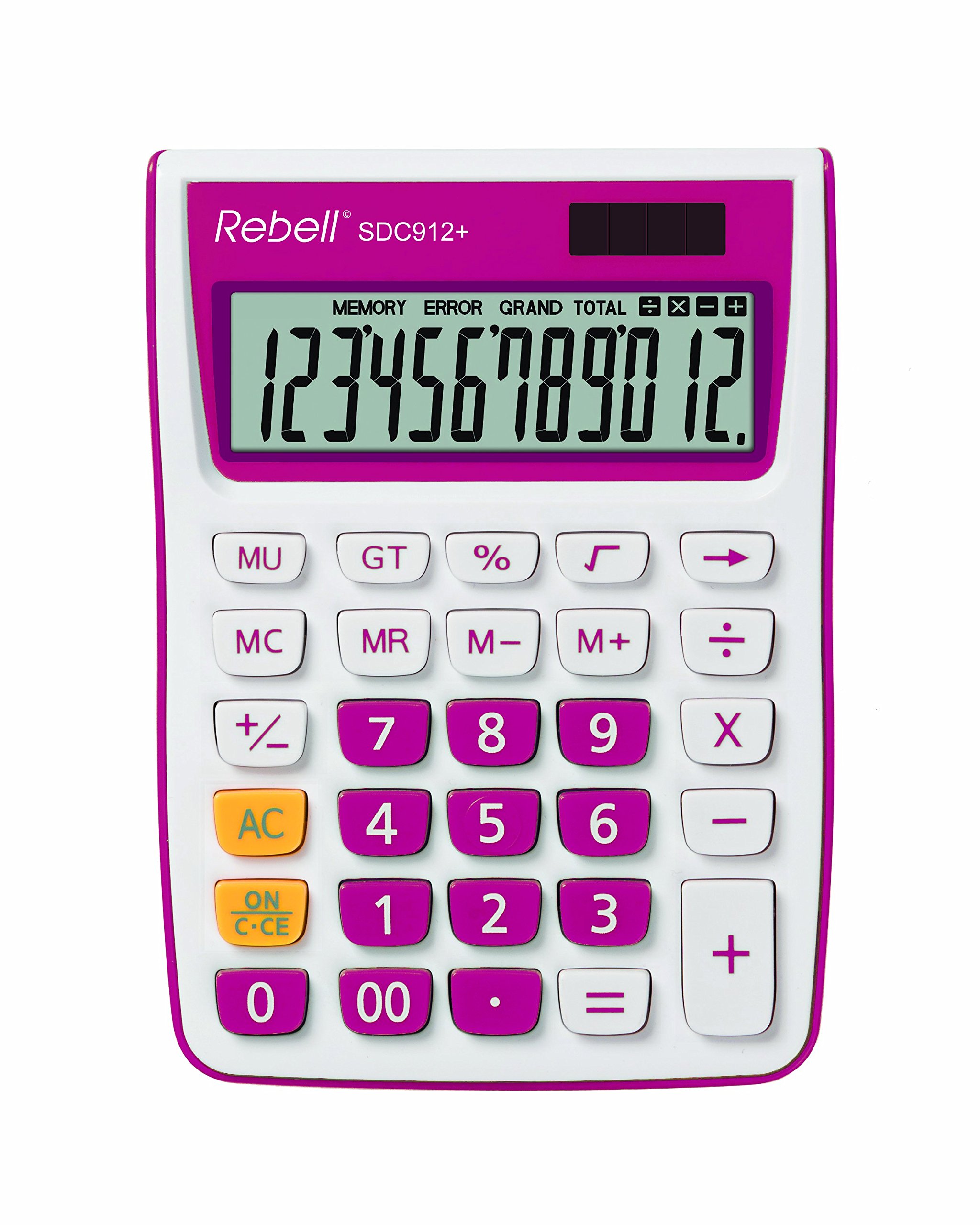 Rebell SDC912+ Stylish Desktop Calculator - Pink