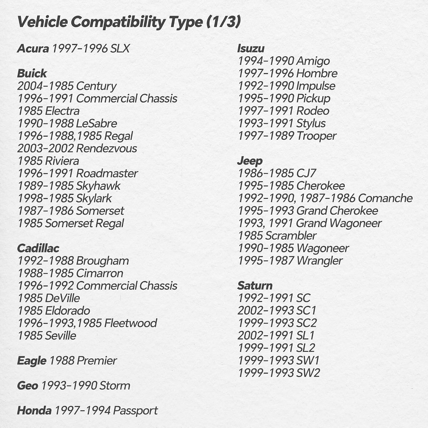 MAP Manifold Absolute Pressure Sensor Compatible with Buick Century Regal Cadillac Fleetwood Chevrolet Impala GMC Yukon Jeep Cherokee Raplace 2131545 12569240