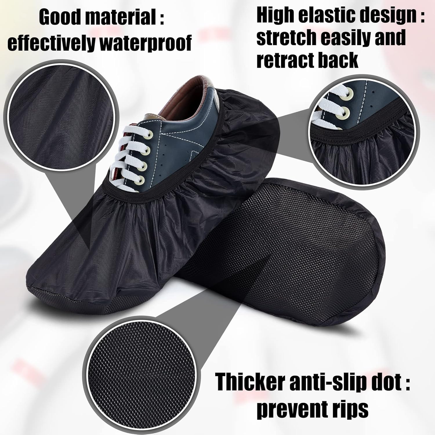 Geyoga 2 Pcs Bowling Shoe Covers Polyester Bowling Shoe Protector Covers Accessories for Men Women Game Sports Supplies