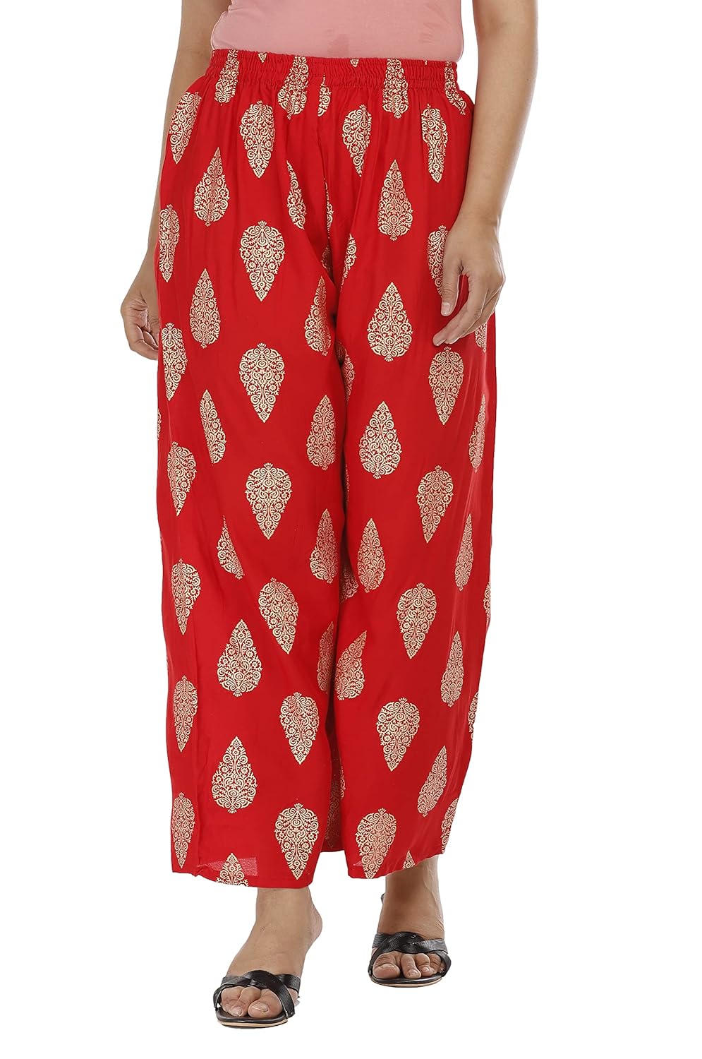 Stylish YATVIK Women’s Printed Rayon Palazzo – Trendy Fashion Bottoms for Women