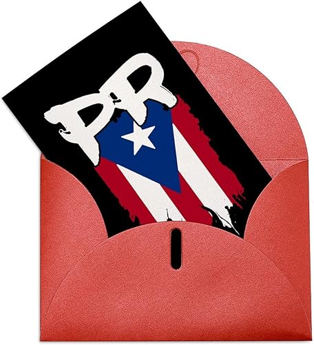 Tarjeta de Navidad de Boricua puertorriqueño con la bandera de Puerto Rico, tarjetas divertidas de Navidad, tarjeta de felicitación navideña,