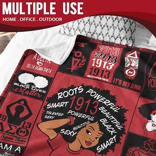 Miniatura 4 de Centh Regalos de hermandad para mujeres, manta de hermandad de 50 x 60 pulgadas, hermandad afroamericana, regalos de cumpleaños para mujeres y niñas