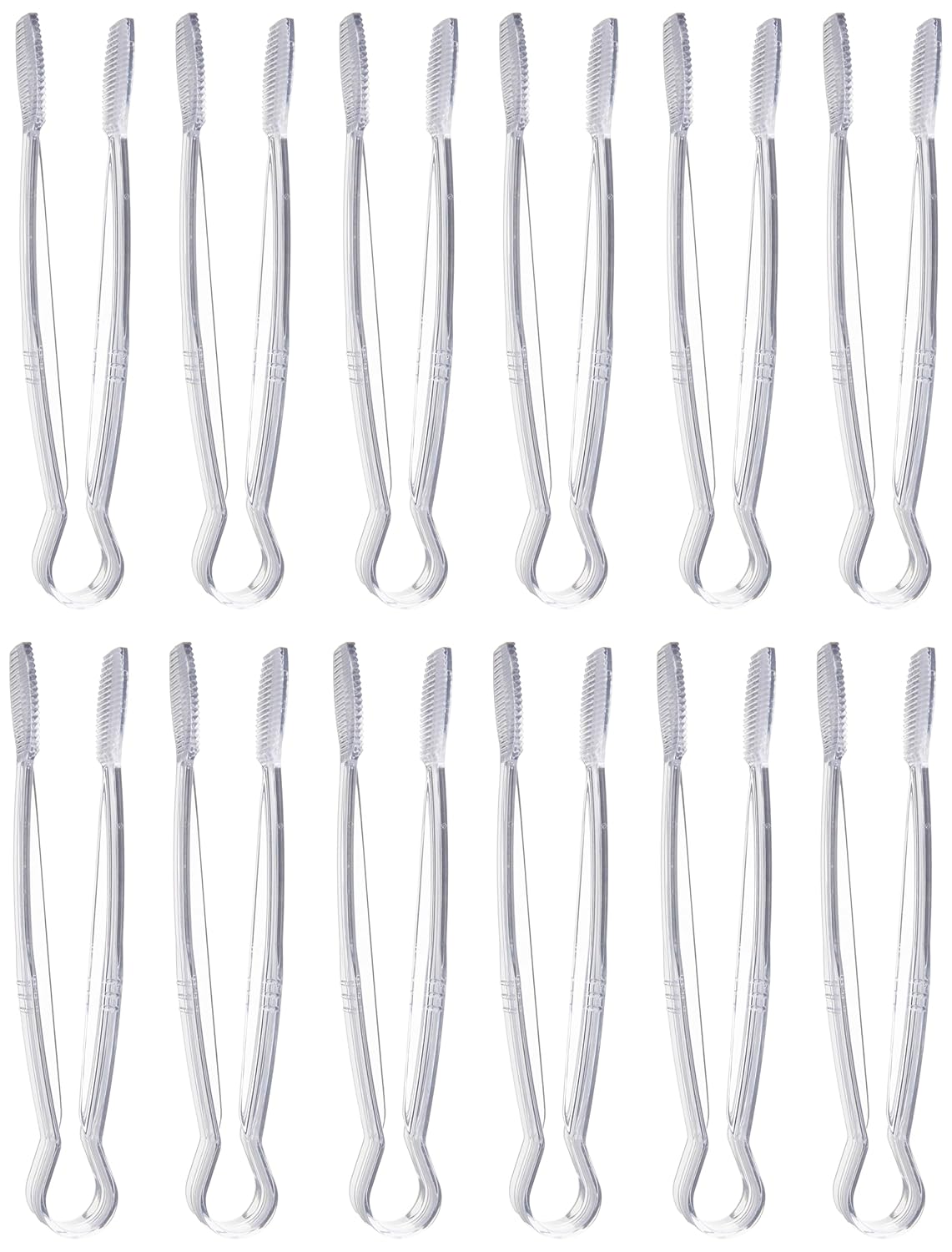 Thunder Group PLFTG012CL Serving Tongs, 12", Flat Grip, Dishwasher Safe, Polycarbonate, Clear, NSF, Pack of 12