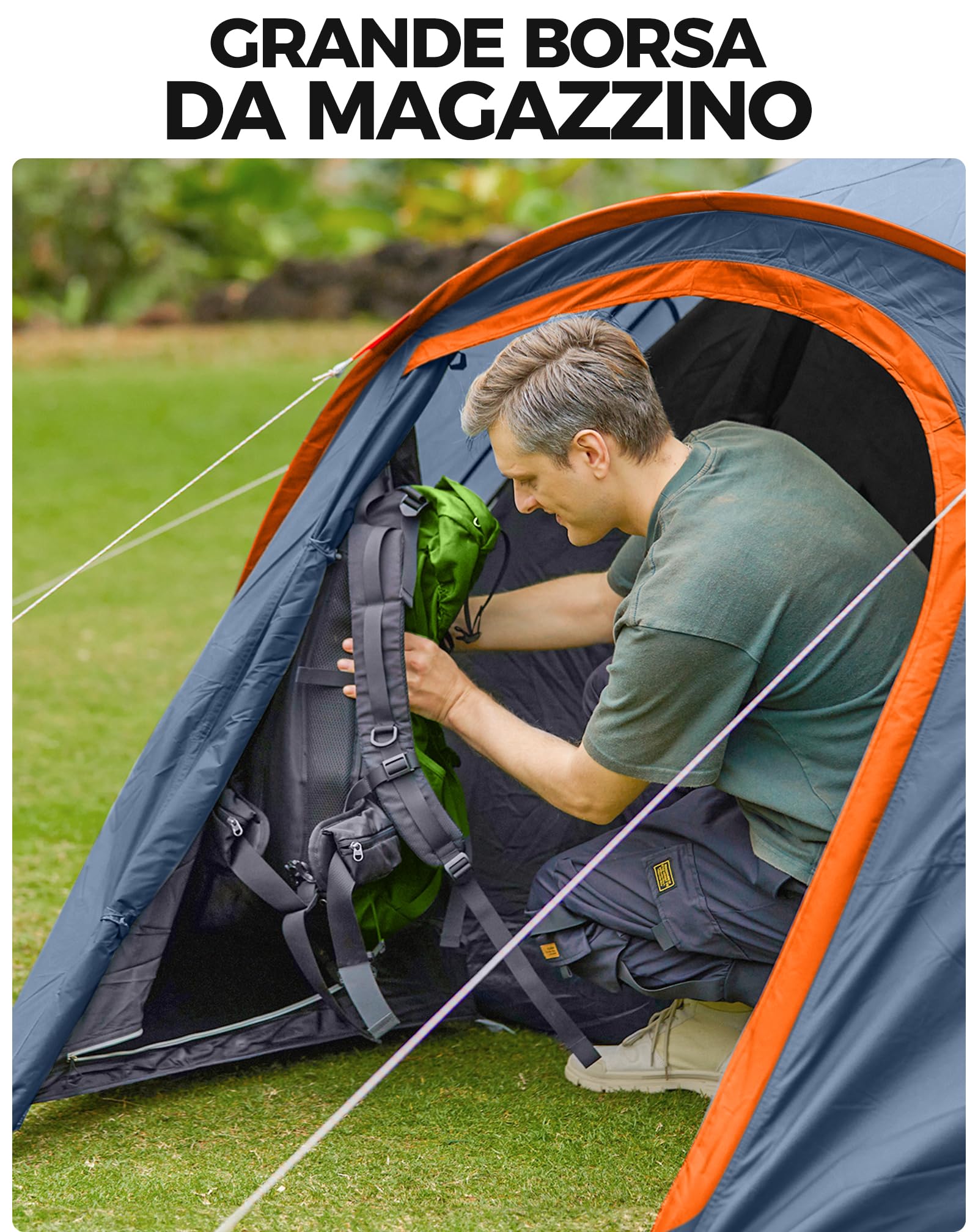 KingCamp Tenda Campeggio 2 posti/3 posti Leggera Tenda da Campeggio Portable Durable Breathable per 2/3 Persone per Campeggio Escursioni Arrampicata