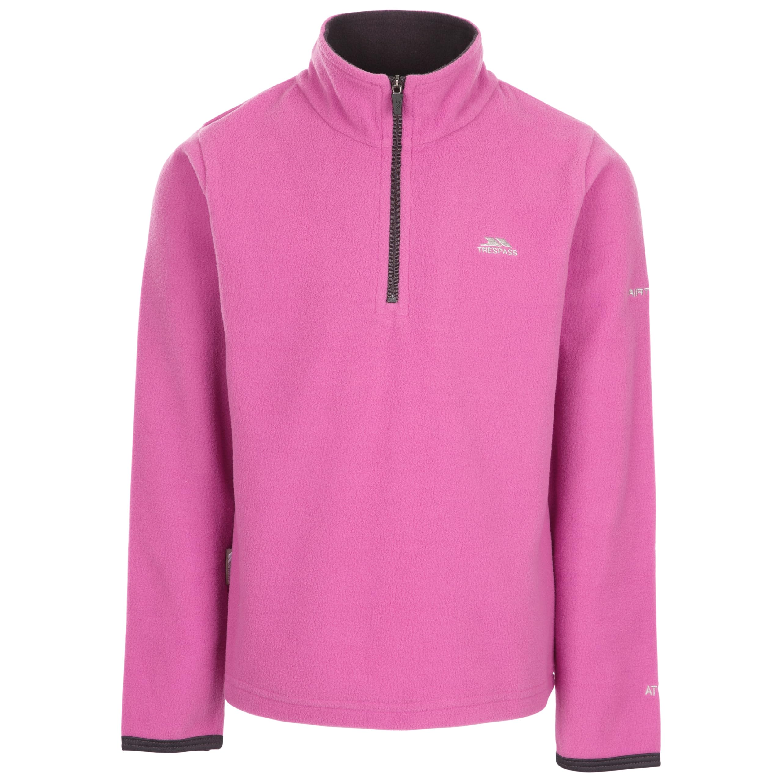 Trespass Girls Pink Sybil Kids Half Zip Fleece