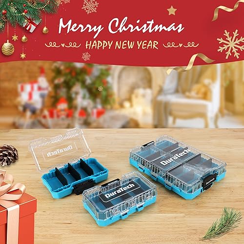 Miniatura 9 de DuraTech Organizador de piezas pequeñas de 3 piezas, 14 compartimentos, divisores extraíbles, organizador de caja de herramientas portátil con tapa