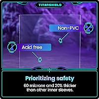 Vista 6 de TitanShield 200 fundas interiores de tarjeta de 60 micrones ultra transparentes de tamaño estándar, ajuste perfecto exacto. Perfectas para doble
