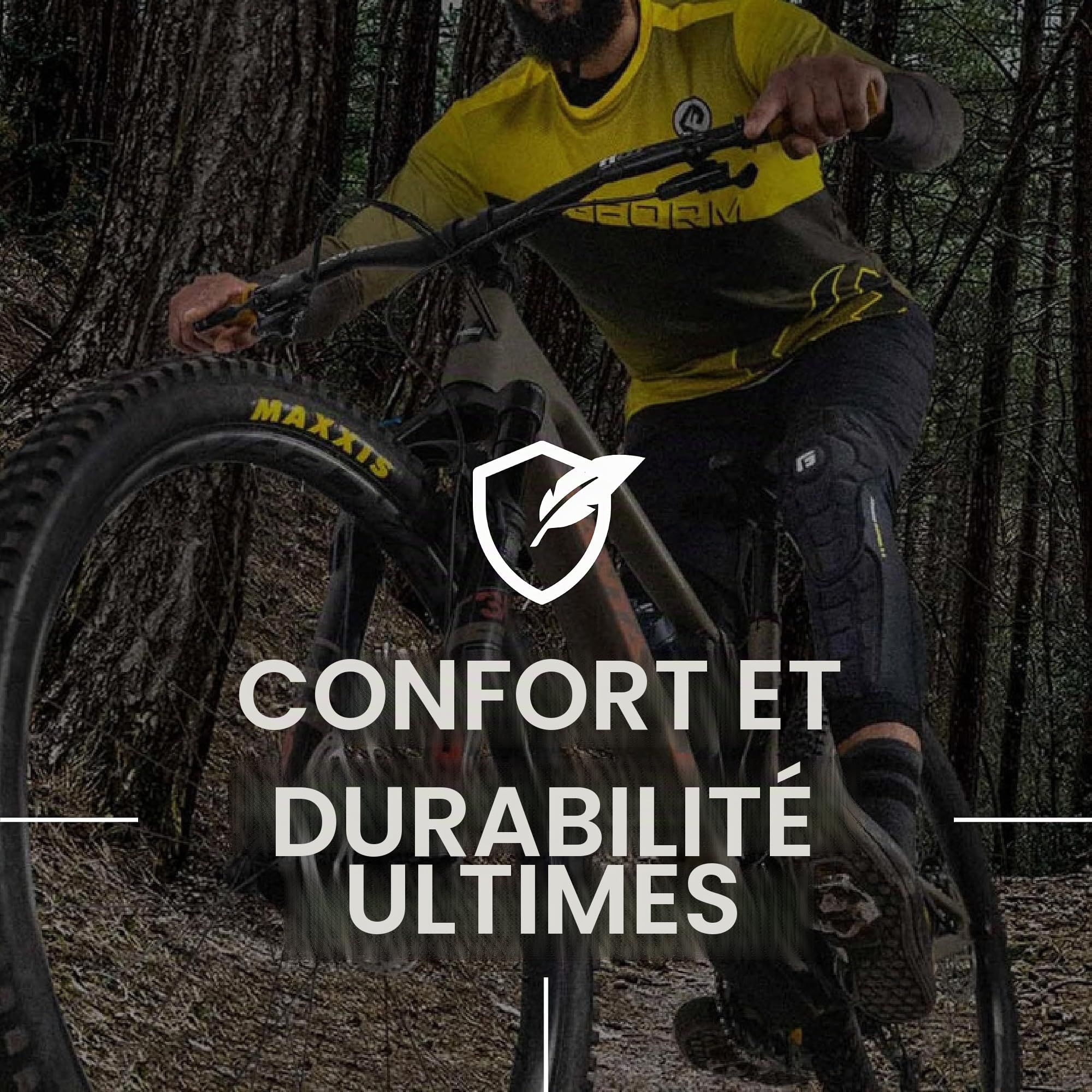 G-Form Pro-Rugged 2 Knee-Shin Guard, Noir, Youth Large/X-Large | avec Protection des genoux pour le vélo, le patinage et les sports de neige, Protège-genoux et tibias pour le sport