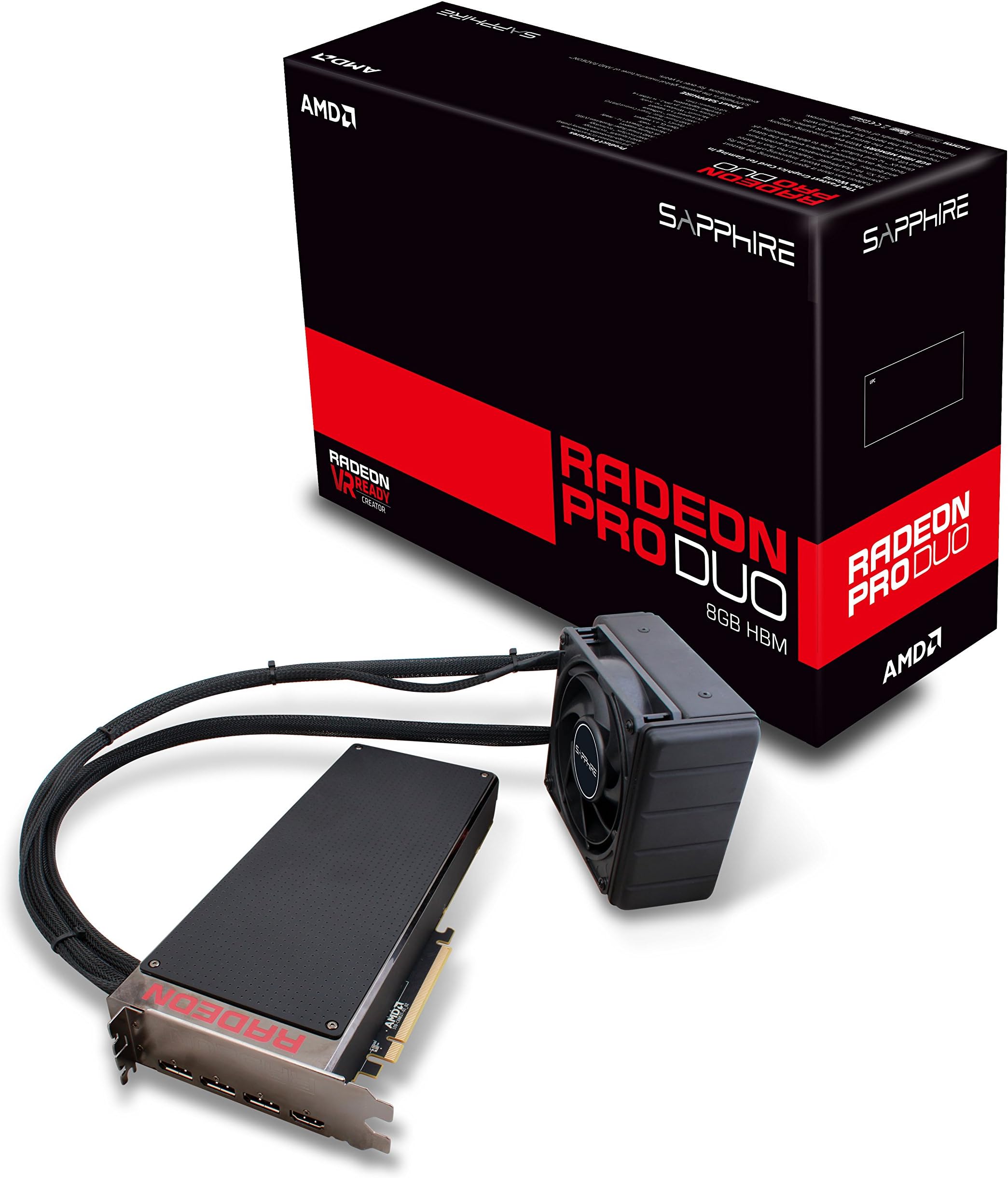 Sapphire Radeon PRO DUO 8GB HBM HDMI/TRIPLE DP PCI-Express Graphics Card (21253-00-40G)